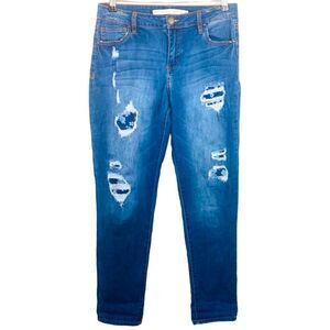 Tinseltown floral patched distressed skinny jean 9